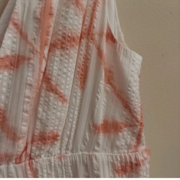 LOFT Star Tie Dye Tiered Double V Swing Sleeveless Dress sz S - Picture 7 of 13